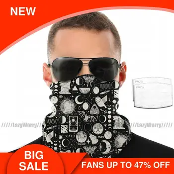

Halloween Wolf Mouth Face Mask Lunar Pattern Eclipse Facial Mask Nice Adult with Filters Polyester Mask