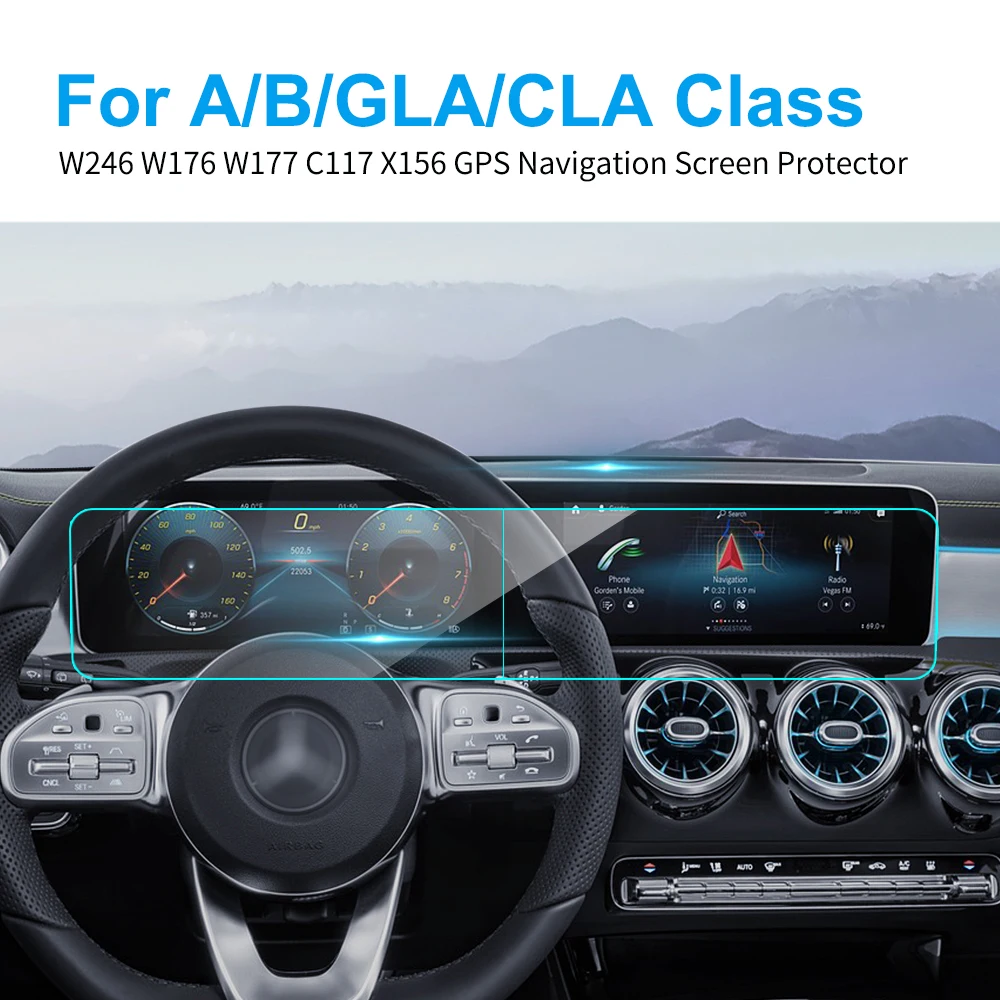 Автомобильная Защитная пленка для экрана GPS навигатора Mercedes W246 W176 W177 C117 X156 A B GLA CLA