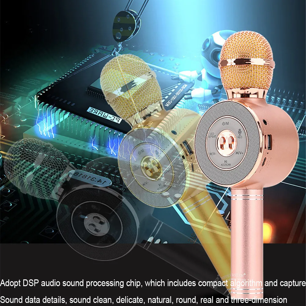 Ws858 Bluetooth беспроводной динамик для караоке WS668 TF карта/U диск Портативный воспроизведение музыки FM радио диск светодиодный светильник микрофон