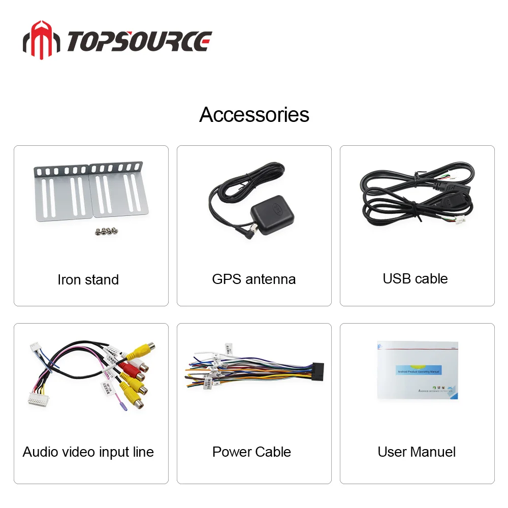 TOPSOURCE " автомобильный мультимедийный плеер Android gps навигация 2 DIN HD Авто радио WiFi USB FM 2 Din автомобильное аудио Радио Стерео Резервное копирование