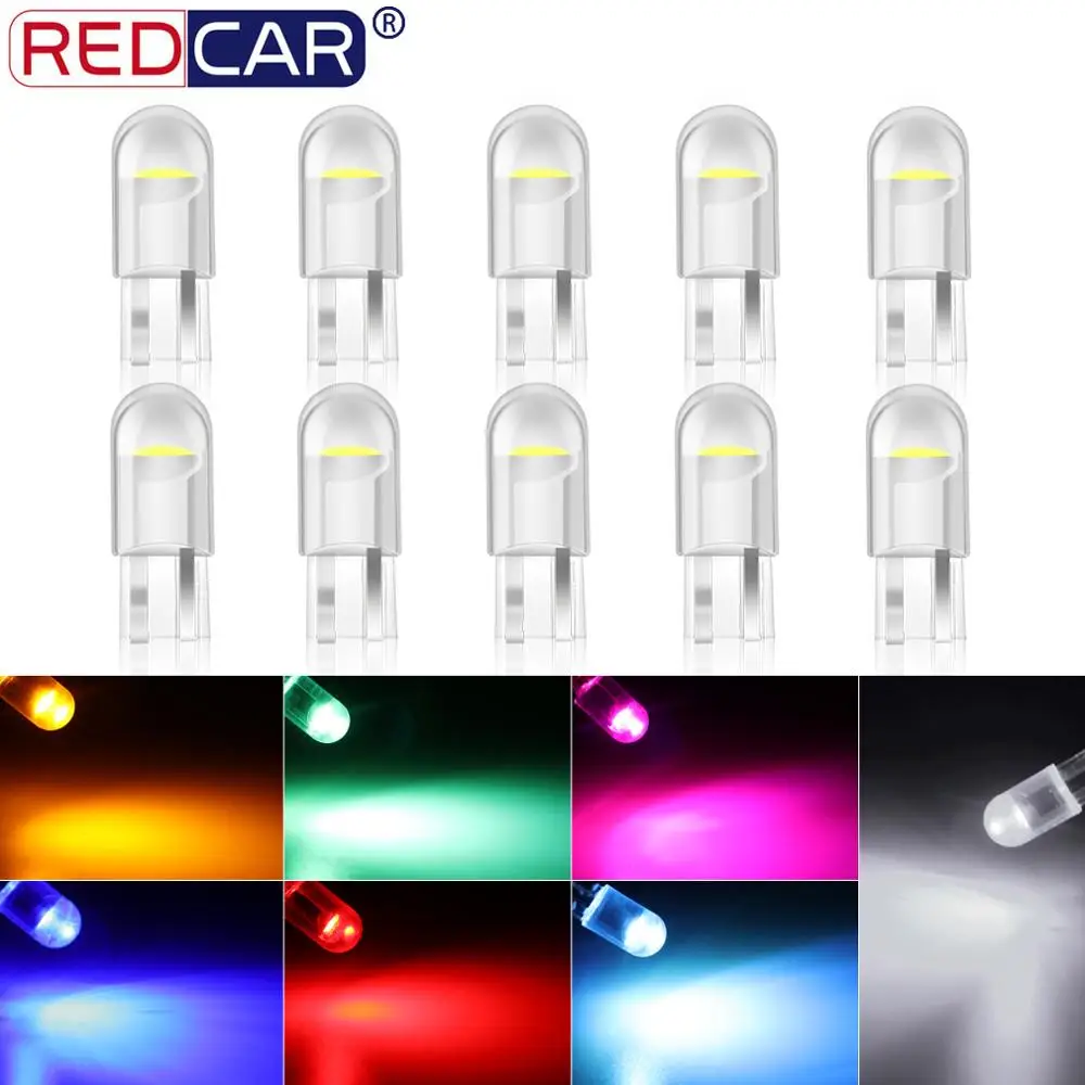 

10pcs W5W T10 LED 194 168 COB Car Clearance Parking Lights Interior Car Lighting Bulb Turn Side License Plate Light Auto DC 12V