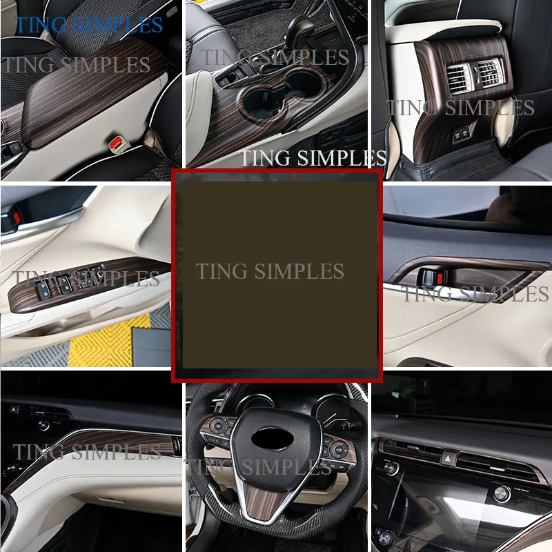 Steering Wheel Handle Cover for Toyota Camry 2018 2019 Interior Wooden Car SUV Styling Decoration Accessories ABS CHROME | Автомобили и