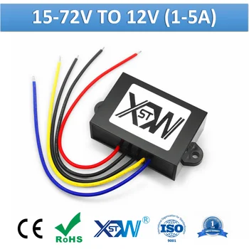 

24v 36v 48v 60v 15-72v to 12v DC DC Converter With ACC Controller Step Down Buck 5v 1A 2A 3A 4A 5A Voltage Reducer Regulator