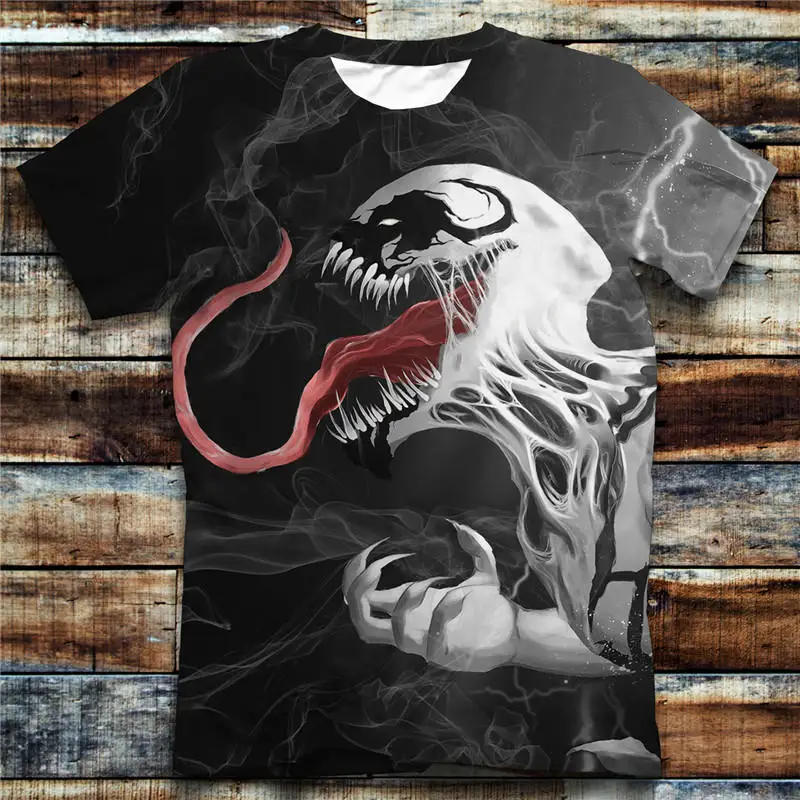 Новинка, модная индивидуальная футболка с 3D принтом Venom, уникальная футболка с коротким рукавом, Мужская одежда, Прямая поставка - Цвет: F95