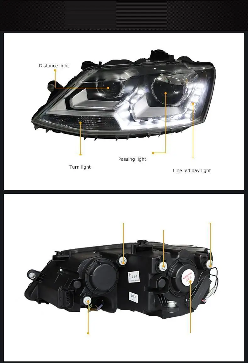 Luces Para Авто боковой сигнал поворота Cob дневные ходовые светодиодные лампы Drl фары Задние Автомобильные фары в сборе 18 для Volkswagen Sagitar