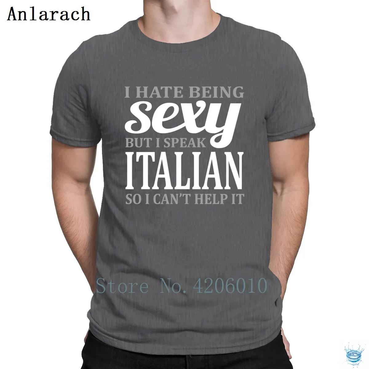 Забавная футболка с надписью «I Speak Italian», необычная Футболка с принтом, мужская летняя футболка из хлопка, простая, Аутентичная, известная