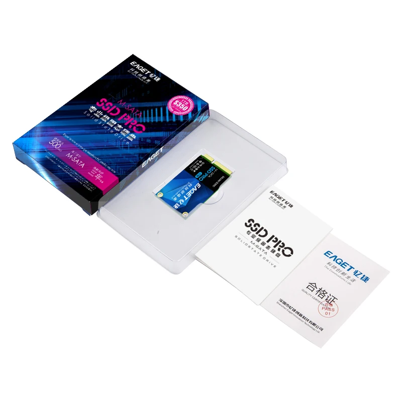EAGET S350 твердотельный накопитель SSD 128 ГБ/256 ГБ/512 ГБ/2 ТБ/1 ТБ M-SATA скорость чтения 500 МБ/с./с Внутренний твердотельный накопитель