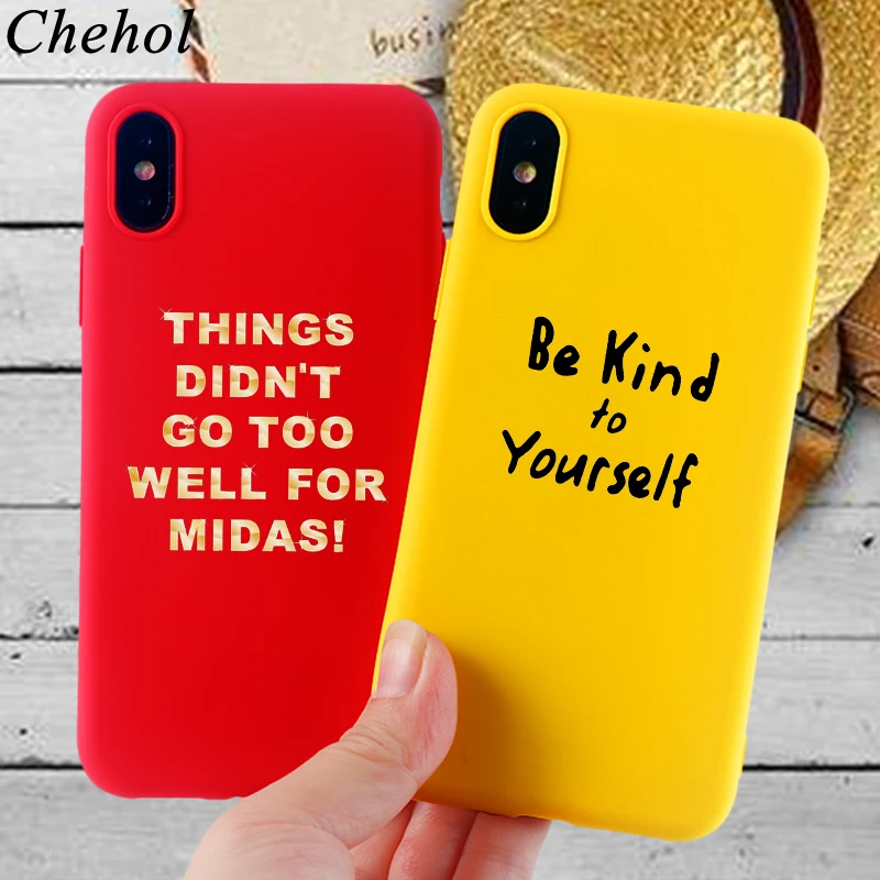 

Phone Cases for IPhone X XS MAX XR 8 7 6s Plus Case Funny Letter Soft Silicone TPU Fitted Candy Color Back Covers Accessories