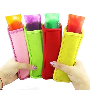 

Colorful Popsicle Holder Freezer Icy Pole Ice Sleeve Protector Ice Cream Tray Tools Party Supply For Kids Children Drinking Tool