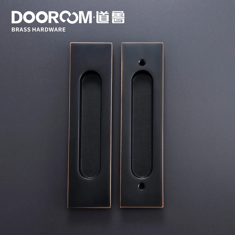 Dooroom латунные ручки для раздвижных дверей современный американский Push Pull скрытый тянет интерьер гостиной ванной Балкон Kichen Keyless - Цвет: RB