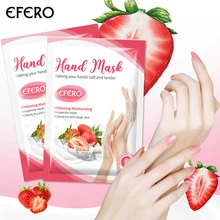 EFERO 8Pairs Strawberry Hand Mask Cream Moisturizing Whitening Hand Spa Gloves Dead Skin Remover Hand Mask Skin Care