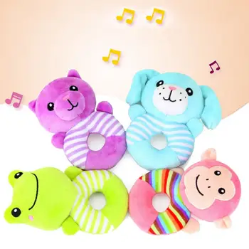 

Cartoon Bear Animal Plush Hand Grip Shaking Bell Baby Rattle Developmental Toy Mobile Animals Dolls Early Kids Educational toys