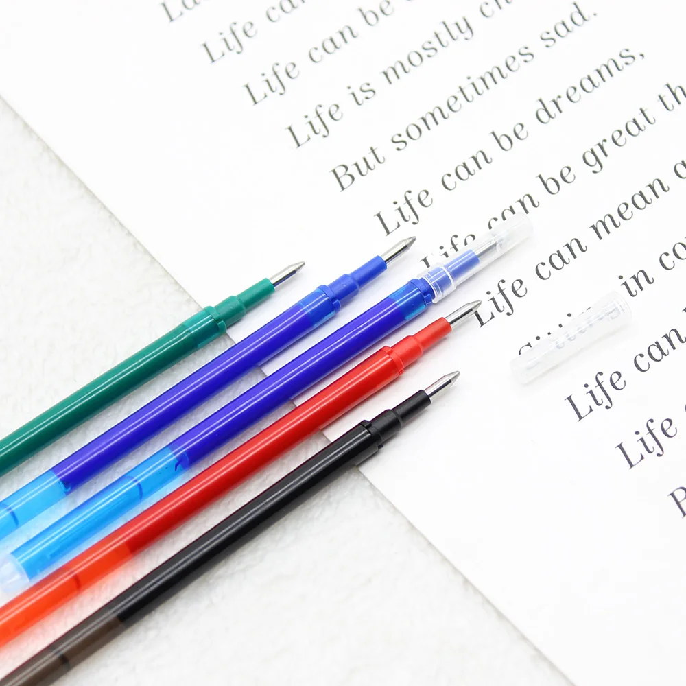 Набор шариковых ручек, 8 цветов, стираемая ручка с прессом, стирающаяся рукоятка, цветная искусственная ручка, школьные канцелярские принадлежности для письма