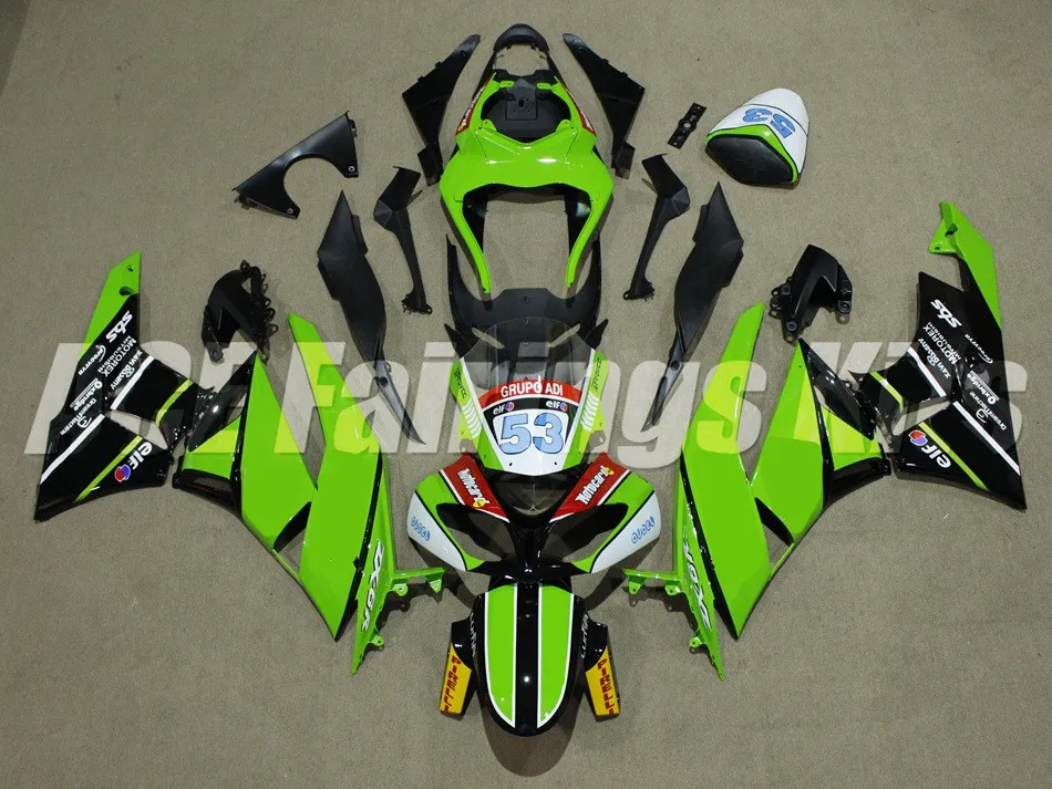 Литья под давлением ABS обтекатель комплект подходит для Kawasaki Ninja ZX6R 2009 2010 2011 2012 Обтекатели ZX-6R 09, 10, 11, 12, Лидер продаж