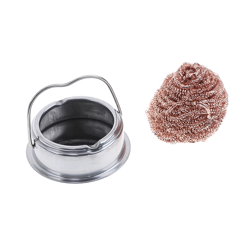 

One Set Wire With Stand Set Welding Solder Iron Tip Cleaner Cleaning Steel Heavy Duty Stainless Steel Holder