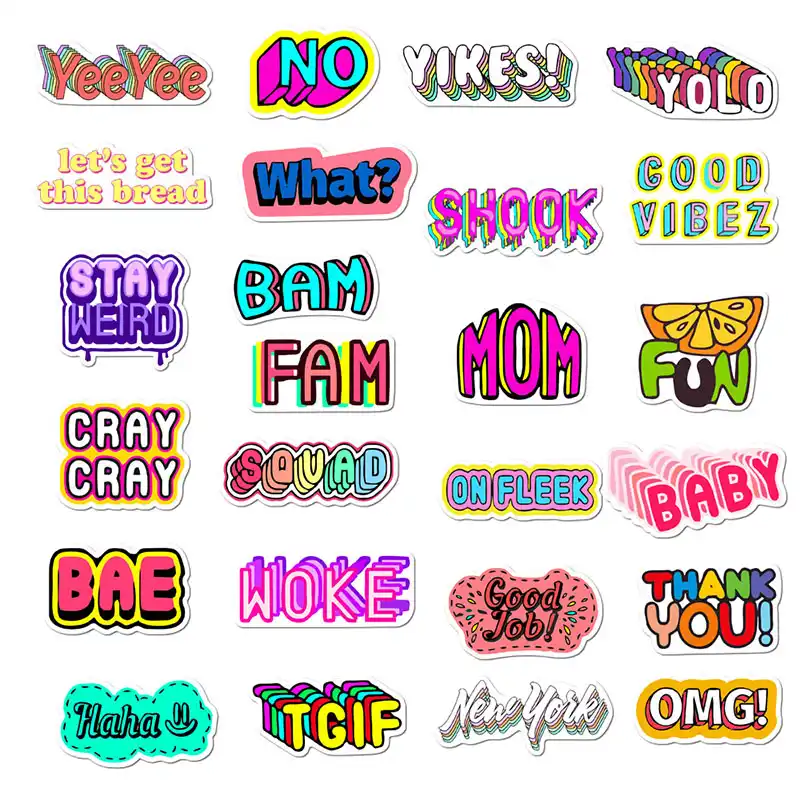 50 Pz Pacco Inglese Frasi Vsco Ragazze Sticker Parole Di Ringraziamento Per Fai Da Te Valigia Computer Portatile Di Skateboard Notebook Auto Bottiglia Di Acqua Decalcomanie Adesivi Aliexpress