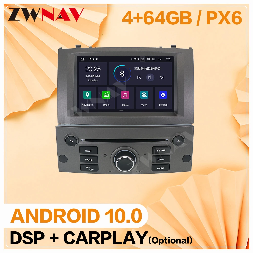 Carplay 2 din For Peugeot 407 2004 2005 2006 2007 2008 2009 2010 Android Player Audio Radio GPS NAVI Head Unit Auto Audio Stereo