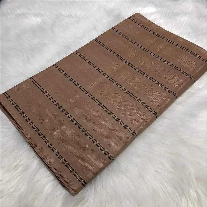 

BlackWin African atiku fabric beige Color 10 Yards/Piece African Style Cotton Atiku Material Lace For Men Cloth Atiku Fabric-J5