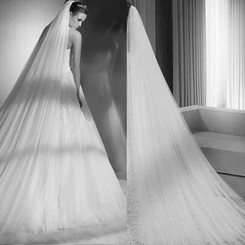 

BGW Elegant Wedding Accessories 3 Meter 2 Layer Wedding Veil Metal Comb White Simple Bridal Veil With Comb Wedding Veil Hot Sale