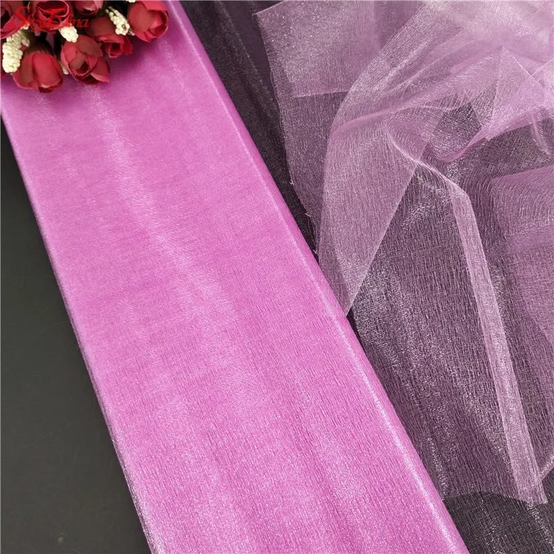 RoseRed Тюль 48 см* 10 м, тюль в рулоне, прозрачная органза, кристалл, для свадебного украшения, вечерние пачки, сделай сам, свадебные принадлежности, белый цвет, 8Z SH015-1 - Цвет: RoseRed