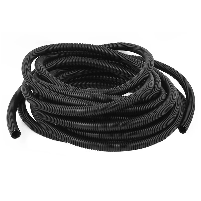 

Corrugated Wire Cable Conduit Tubing Tube Pipe 16mm OD 10M Long Black