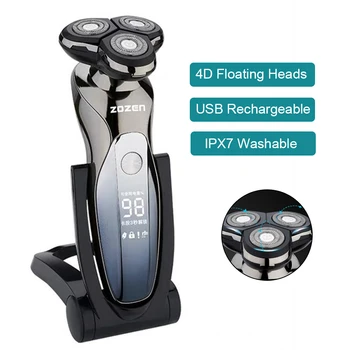 

Electric Shaver For Men 4D Floating Heads Razor Travel Washable Beard Trimmer USB Rechargeable Cutting Beard Shaving Machine