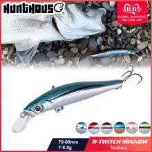 Hunthouse artist minnow морская жесткая приманка для рыбалки оседающая на дно Приманка minnow 70 мм 7 г 80 мм 8,5 г тишина для морского баса