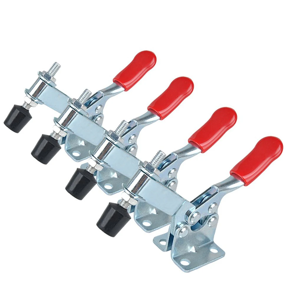 DIHAKI 1PCS 90KG Horizontal Clamp Anti-Slip Toggle Clamp Fast Locking Hand Tool Lever Fastener Vertical Fixture Quick Release