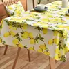 Lemon Print Tablecloth Decorative Rectangular Kitchen Dining Birthday Party Table Cover Tea Cloth Waterproof  JS81C ► Photo 3/6