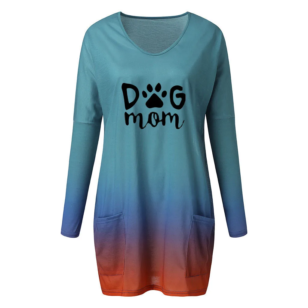 Женская цветная блузка с длинным рукавом и принтом, пуловер, толстовка в стиле пэчворк, свободные топы с круглым вырезом, несимметричный Свободный пуловер, женские топы