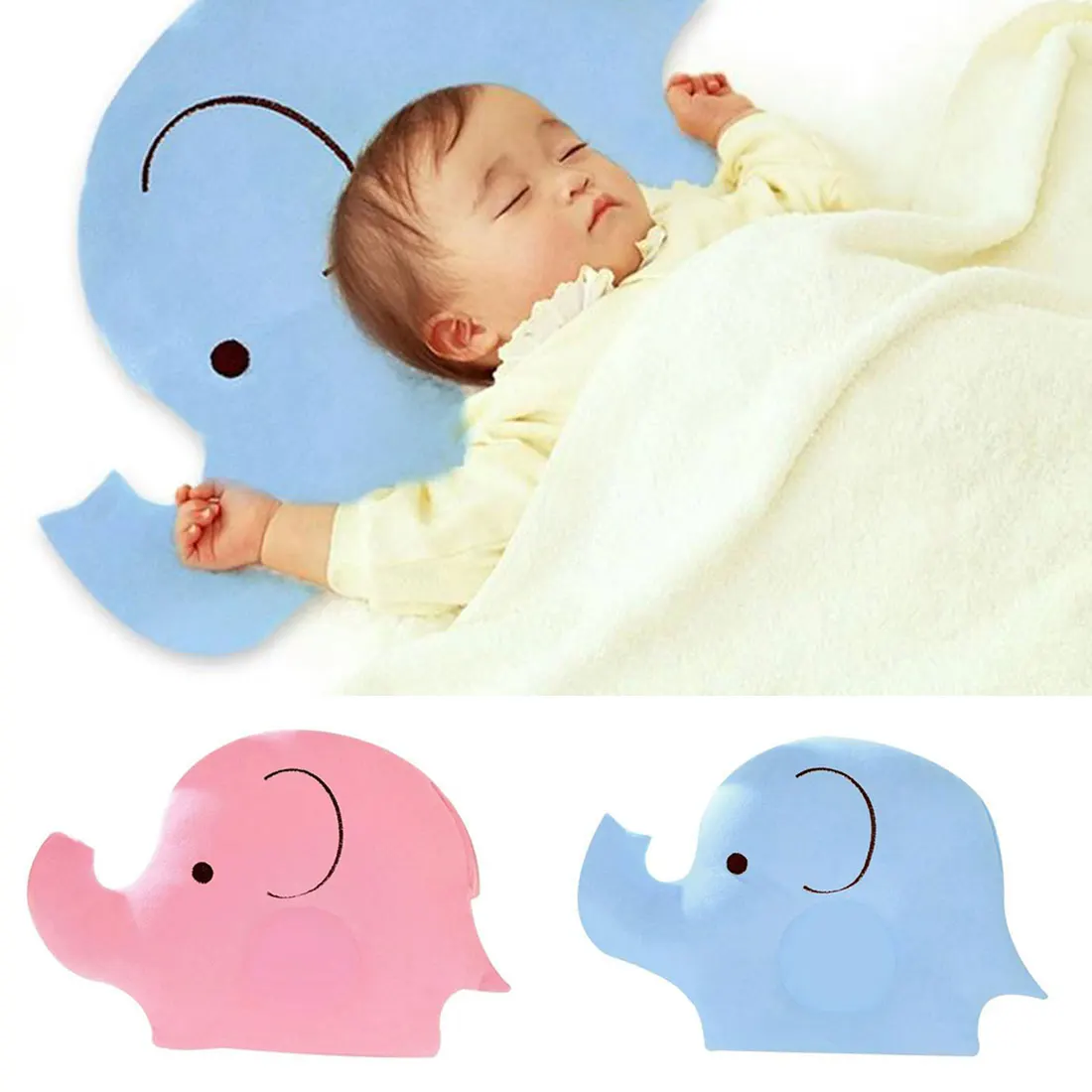 

Baby Shaping Pillow Soft Prevent Flat Head Sleep Head Positioner Anti-rollover Pillow Forming Elephant Pillow Protection Newborn