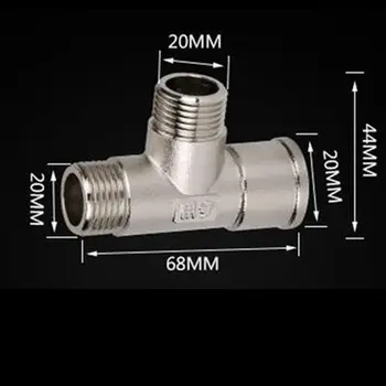 

1/2'' BSP Male Female Thread DN15 Copper Brass Electroplating Anti-explosion Tee Connector Coupling Pipe Fitting for Water