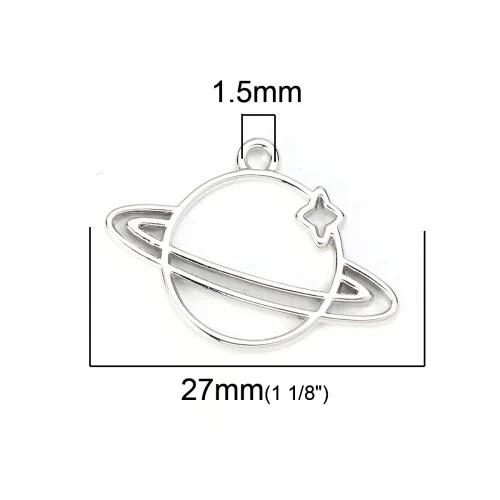 DoreenBeads Модные цинковый сплав Подвески глаз астронавт, космонавт золотой, серебряный тон для самодельных ювелирных изделий Подвески, 2 шт - Окраска металла: 4