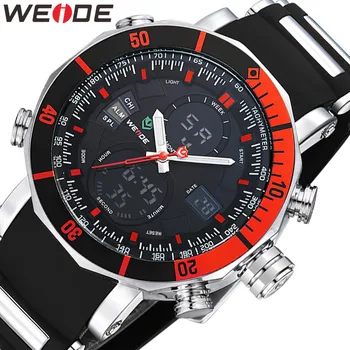 

WEIDE Men Watch Quartz movement Digital Calendar Alarm Chronograph Clock Wristwatch Relogio Masculino Military Watch Men Watch