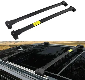 

2Pcs Fit for Jeep- Grand Cherokee 2011-2020 Stainless Steel Crossbars Cross Bar Roof Rack Rail Holder Cargo Carrier - Black