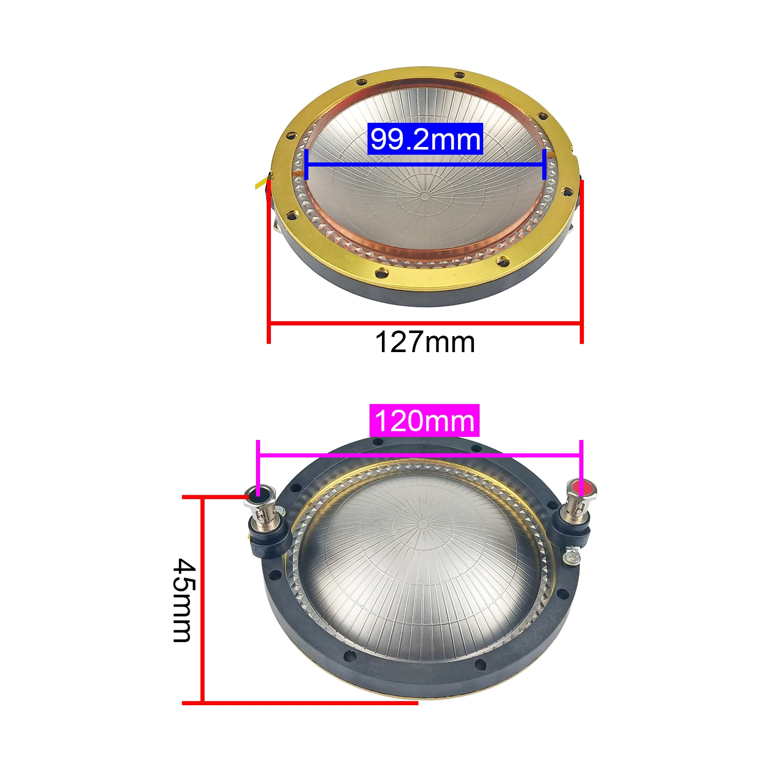 Плоская катушка для JBL 2452H NSV, 99,2 мм твитер, звуковая катушка, 100 ядер, модуль звуковой пленки, расстояние между колоннами 120 мм, 1 шт. (art.: 3920b93a2ccdd) - 3920b93a2ccdd