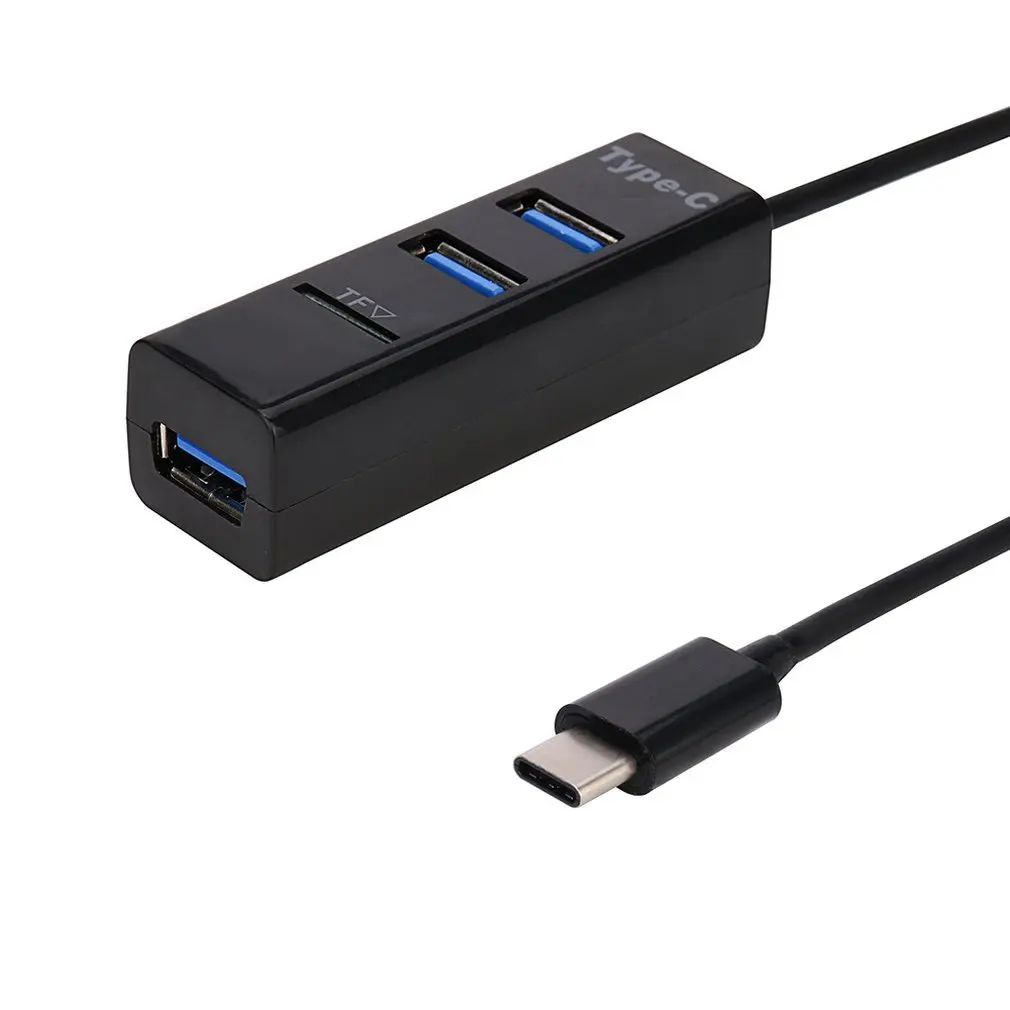 3 порта USB C концентратор Тип C разветвитель с TF кард-ридером для Macbook Pro iMac PC Аксессуары для ноутбуков USB-C концентратор