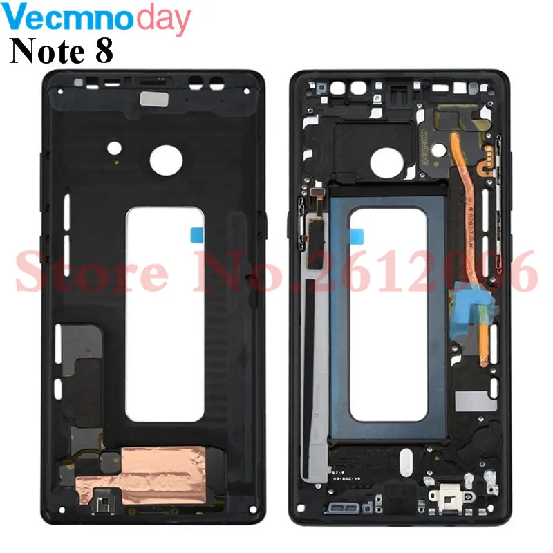 

Original For Samsung Galaxy Note 8 N950 Note8 Middle Frame Bezel Metal Housing Case with Power Volume Side Buttons