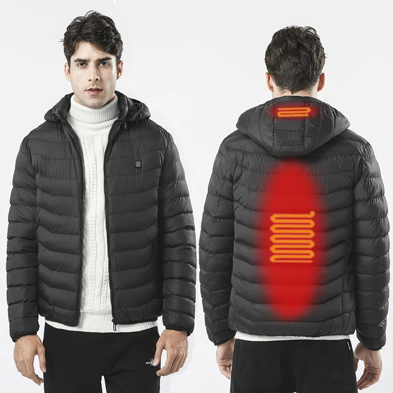 Electric Heated Jackets Down Cotton Outdoor Coat USB Electric Heating
