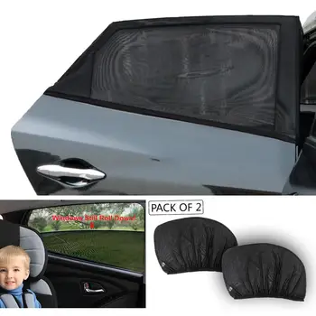 

JINGJINGOLD Sun Shade Sox Universal Fit Baby Rear Large Car Side Window Sun Shades Travel for Car, SUV (Pack of 2) Free Shipping