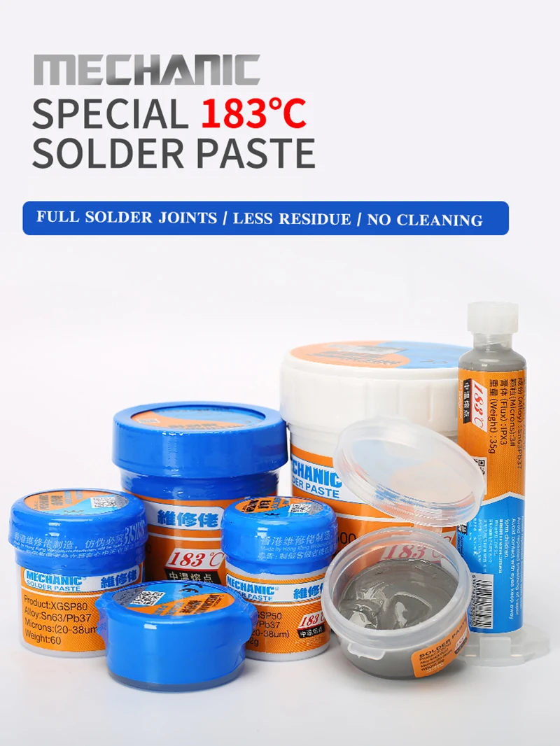 top welding helmets MECHANIC Solder Paste Flux XGZ40 Melting Point 183 Tin Soldering Flux Welding Paste for SMD SMT BGA Rework Tools stainless steel welding rod