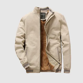 

Casual Autumn Mens Bomber Jackets Male Outwear Fleece Thick Warm Windbreaker Jacket Military Baseball Coats Clothing