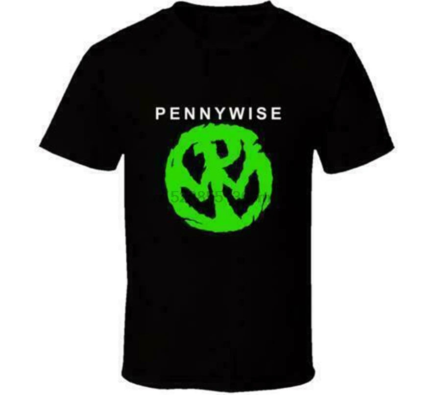 Новинка Pennywise Band Логотип Символ Белый Черный Мужская рубашка размер США s-xxxl Zm1