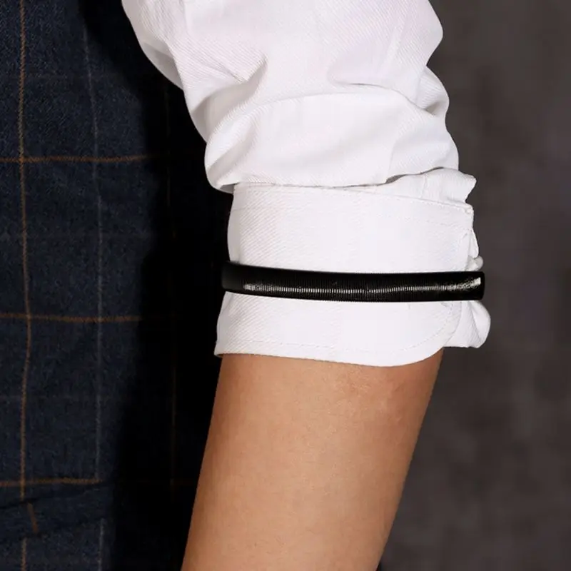 Shirt Sleeve Garter Strap Arm Warmer Shirt Sleeve Holder Metal Anti-Slip Elastic Bracelets Stretch Armband