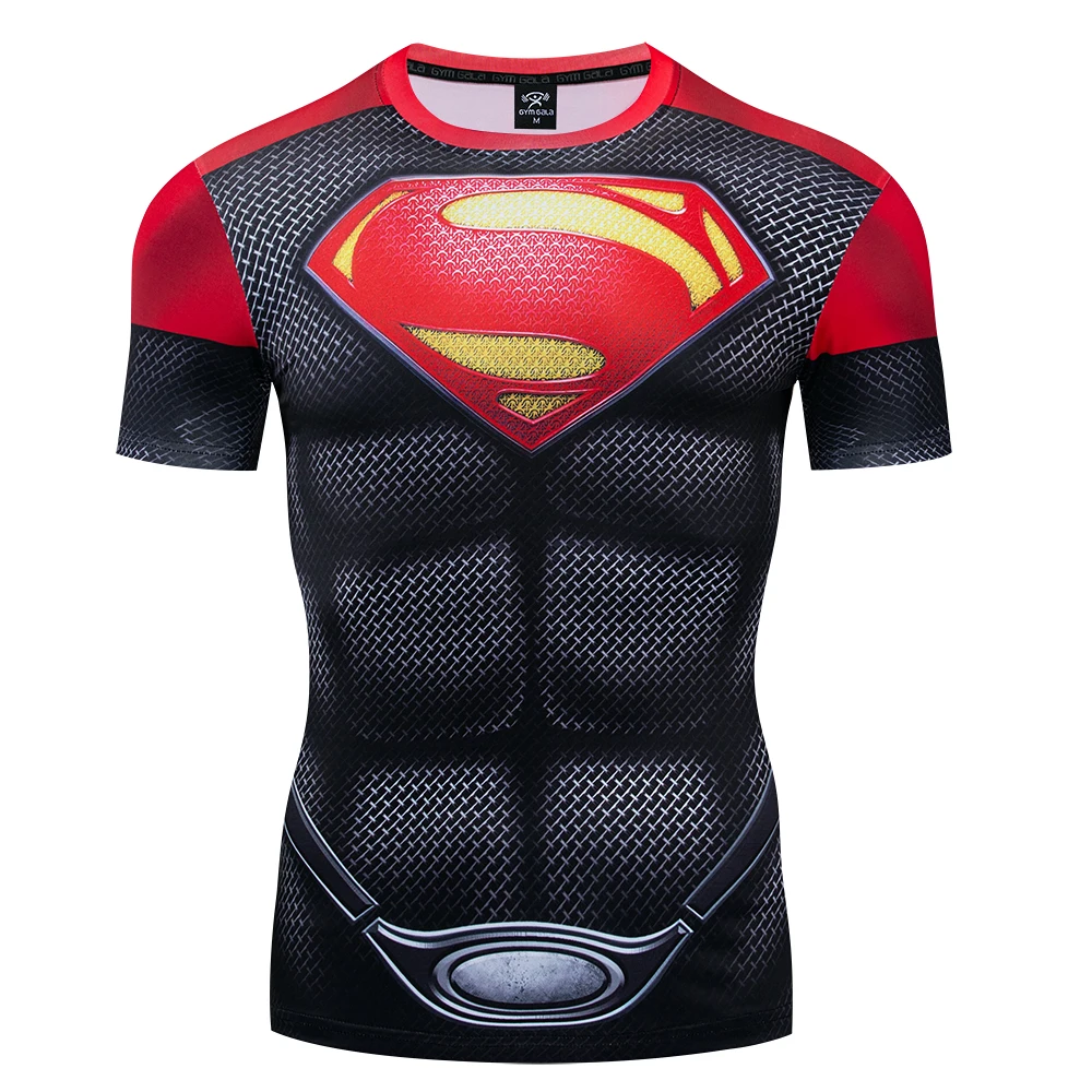 

Man's T shirts Superman 3D Printed Compression T-shirts Top Fitness Summer Tights Tee Short Sleeve