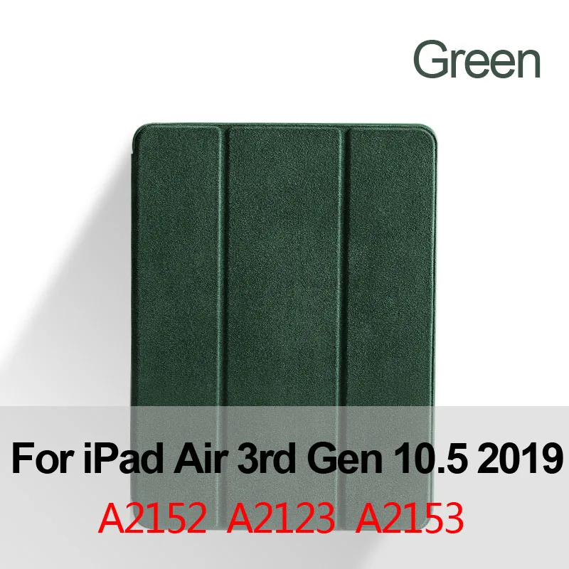 Для iPad Pro 10,5 Чехол iPad Air 3 чехол Alcantara роскошный корпус замшевый Чехол Smart Cover для iPad 10,2 7th Funda - Цвет: Green Air 3 19 10.5
