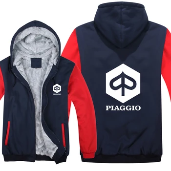 

Winter Piaggio Motorcycle Hoodies Jacket Wool Liner Fleece Fashion Pullover Man Coat Piaggio Sweatshirts Coat