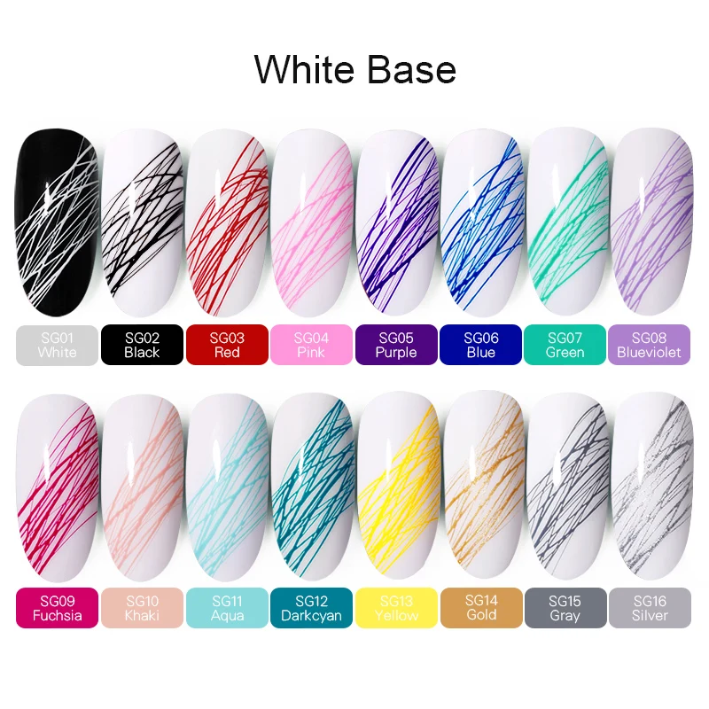 BORN PRETTY Colorful Drawing Nail Gel Polish 5ml Spider Pull Line Gel Thick Elastic Paint Nail Art