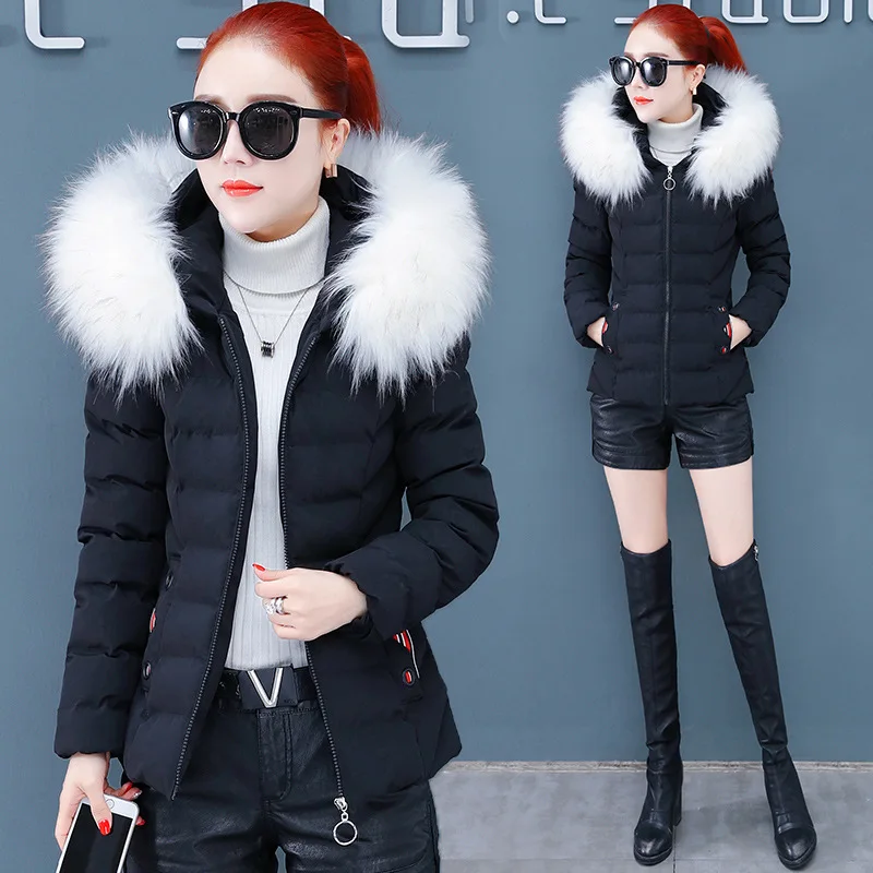 

Autumn & Winter New Style Blouses 2019 Fur Collar Hooded Zipper Cardigan Trendy Letters Embroidered Waist Hugging Thick Cotton-p