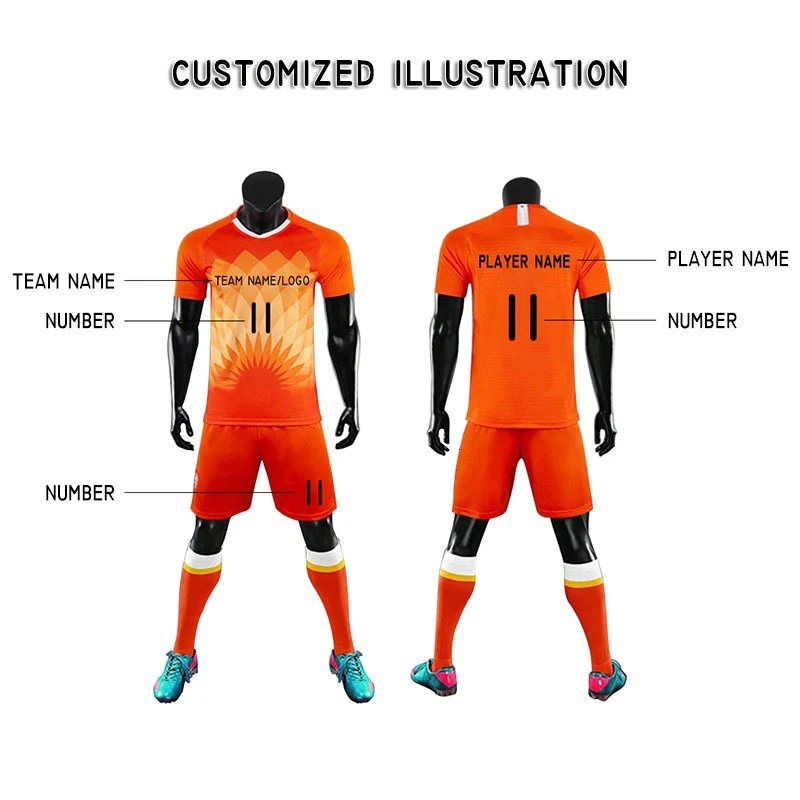 

Private Custom Match Soccer Jersey Kid Clothes Training Football Uniform Kids Tracksuit Children Boys Clothes Sets Vest Outfits